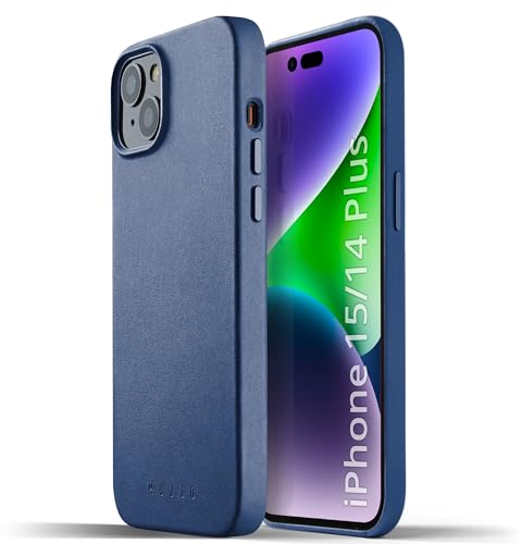 Mujjo Lederhülle für iPhone 14 Plus | MagSafe Hülle | Slim iPhone 14 Plus MagSafe, Lederhülle für iPhone 14 Plus, Handyhülle für iPhone 14 Plus, Apple iPhone 14 Plus