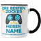 Trendation - Personalisierte Zocker Tasse Die Besten Zocker Heißen NAME Gamer Geschenkidee Jugendliche Jungs (Schwarz)