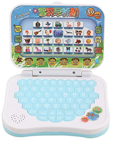 RiToEasysports Tableta para Niños, Tableta de Aprendizaje para Niños, Almohadilla de Aprendizaje para Niños Pequeños, Estudio de Aprendizaje Educativo Bilingüe, Portátil de Juguete para Niños Y Niñas