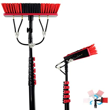 Pxkmouy Pulizia Pannelli fotovoltaici 9m Wash Spazzolone Kit Spazzola Vetri, per Pulizia di Pannelli Fotovoltaici e Solari, Kit di Pulizia Telescopico Set di Lavaggio Attrezzatura per la