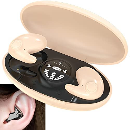 NEVRAH Earphones Bluetooth Sleep, Auriculares inalámbricos Invisible, Auriculares Bluetooth 5.3 Deportivos, 2023 Invisible Sleep Wireless Earphone Ipx5 Waterproof, Pantalla LED, for Side Sleepers