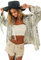 Watchify Pailletten-Fransenjacke, Disco-Thema, Country-Dolly Thema, Brauttrends 2022, Us4/10 Paillettenjacke, Einheitsgröße