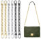 Pilikoll 6 Stück 30cm Geldbörse Kettenriemen mit Metallschnallen DIY Flache Kette Strap Handtaschen Kette Metall Kette Schulterriemen für Handtaschen Umhängetasche Clutch Geldbörse