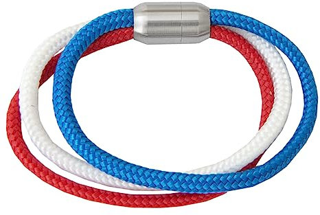 Fan Sport Armband Nationen Russland Flagge Segeltau Unisex Friedensarmband Fanartikel Magnetverschluss 8mm Durchmesser Fußball WM (22.00, Russland)