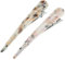 VOCOSTE 2 pezzi di lunghe clip per capelli a becco di anatra in metallo, griffe per capelli, 5.31x0.83, bianco