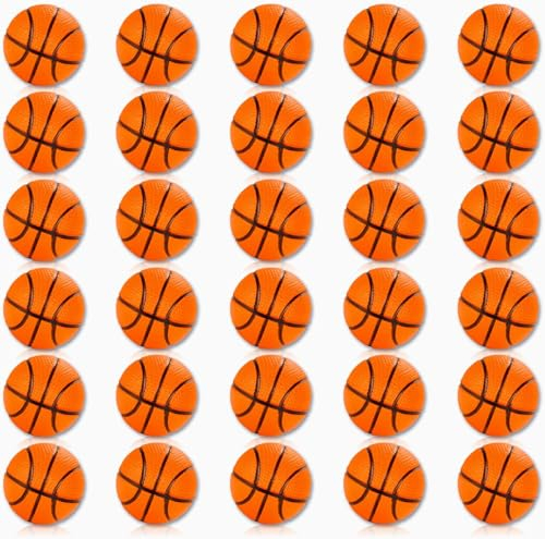 EOGRFW 30 Stück Mini Basketball,4 cm Mini Basketbälle,Mini- Basketball-Stressbälle,Mini Sportbälle Schaumstoffbäll Klein,Basketball Geschenke Partygeschenke für Kinder