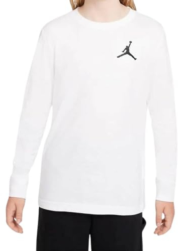 Nike T-Shirt M/l 95A903 Bianco/Nero 8-9 Anni