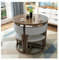 Essgruppe Set Tisch und Stühle Esstisch und 4 Stuhl Büro Konferenztisch Seminartisch Bistro-Set Sitzgruppe für Wohnzimmer Esszimmer Balkon Küche Salon Café Essecke Frühstücksecke Platzsparend ( Color