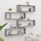 CKioict Wandregal küche Schlafzimmer deko Regale für wände Wandregale 4 STK. Grau Sonoma 100x15x30 cm Holzwerkstofffür Schlafzimmer, Wohnzimmer, Badezimmer