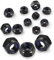 YdseozOA 80pcs dadi esagonali M6, Din 985 dadi M6 Nero in acciaio inossidabile Neri di auto-bloccante, Locknut per inserto in nylon in acciaio a carbonio, noci di arresto A2 V2A LEGGI
