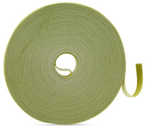 KINGLAKE 30m Pflanzenbinder Klett,12mm Pflanzenband klettband pflanzen, Pflanzen binder mit klettverschluss Garten,Pflanzen Band Befestigung Kabelbinder für Pflanzen Baum- Hellgrün