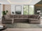 MKS MEBLE Sofa XXL U-Form, Wohnlandschaft Mit Schlaffunktion, Schlafsofa, Wohnzimmer Couch - Morbido U - Braun Velvet