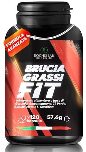 Brucia Grassi Potenti Veloci Drenante Forte Dimagrante Con Glucomannano Garcinia Cambogia Carnitina 120 Capsule per Dimagrire Veloci e Efficaci Donna Uomo Integratori dimagranti Made In Italy