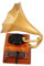 KOMBIUDA Mini Retro Phonograph Modell Vintage Puppenhaus Zubehör Resin Grammophon Deko Für Miniatur Craft Hochwertige Handarbeit Für Szenen Und Miniaturlandschaften