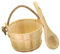 Sharplace Seau de sauna avec louche, kit de démarrage de sauna, équipement de sauna, seau de sauna en bois, kit d'accessoires de sauna faits à la main, portable