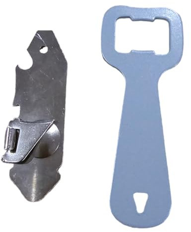 PARENCE - Set Décapsuleurs- 8cm & 10.5cm, Solides et Pratiques - Acier Inox supérieur renforcé - ouvre boite et ouvre bouteille, canette polyvalent, Gris