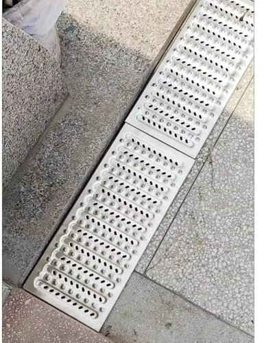 Ablaufgitter Abflussgitter Außenbereich Drainage-Rost/ Kanalisationsroste Rostfreier Stahl, Entwässerung Garage Schmutzfänger, Rinnenentwässerungsrost Ist Abriebfest Und Fahrzeugbrechend(20x58x2.5cm/7