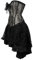 Gothic-Korsettkleid, trägerloses Bustier, Dessous, Rüschensaum, Röcke, Kostüme Abendkleider Damen Elegant (Khaki, XXL)