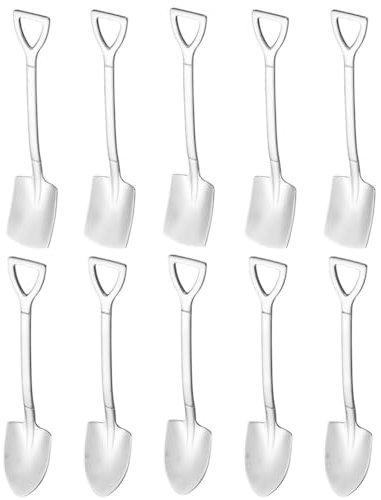 10 PCS cucchiaio per confettata, cucchiai, cucchiaini, Cucchiaio Pala in Acciaio Inossidabile, Cucchiaio Anguria tè al Latte caffè Zucchero Cucchiaio Gelato Cucchiaio da Dessert