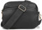 TECPEX Crossbody Bags for Women Ladies Camera Cross Body Bag with Adjustable Wide Strap and Multi Zip for Travel Shopping Work Daily Use (Black)