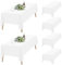 6 Packungen Weiß Tischdecke 153 x 320 cm, Tischdecke Weiß Stoff Rechteckige Polyester-Tischdecke für 2,4m Rechteckige Tische, Waschbare Tischdecke für Hochzeitsfeier, Restaurant, Banketttisch