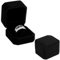 Tucnoeu 2pcs Ringbox Hochzeit, Samt Ring Box, Ringschachtel für Verlobung, Hochzeit, Valentinstag, Geburtstag(Schwarz)