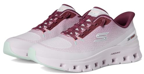 Skechers Damen Arch Fit Glide-Step Pro Slip-InTurnschuhe, Lavender Mesh/Burgandy Trim, 40 EU