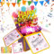 YOUYIKE 3D Pop Up Karte Geburtstag, Happy Birthday Geburtstagskarte mit Musik, Pop Up 3D Geburtstag Karte mit 0-9 Zahlen, LED Lichtern und Ausblasbaren Kerzen, für Frauen, Männer, Kinder, Erwachsene