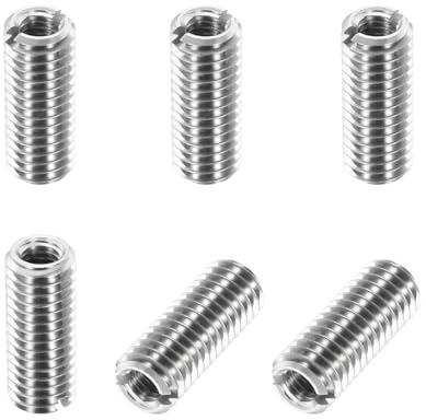 PATIKIL Thread Adapters Sleeve Reducing Nut M8x1.25 Male-M5x0.8 Female 6Ps | Repairing Insert Nut Screw Reducer Conversion 303 Stainless Steel Fastener 20mm