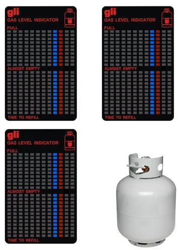Onperpoe 3 Pcs Magnetic Gas Bottle Level Indicator Gas Level Indicator for Propane Butane LPG Fuel, Reusable Measuring Device for Caravan Motorhome Travel Home Kitchen