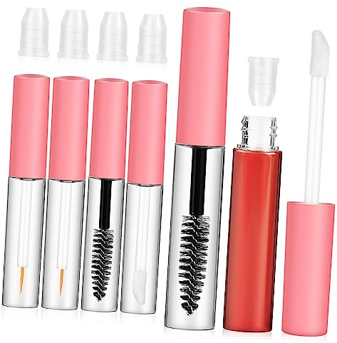 6 Stück Nachfüllbare Leere Mascara Tuben Rosa, aus ABS und Petg