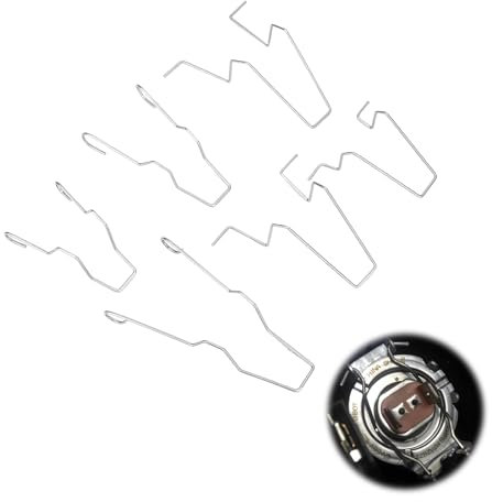 6 Stück Halteklammer Scheinwerfer Halteclip Halter Auto Scheinwerferlampen Haltefeder Clip Scheinwerfer Klemme für H1,H3,H4,H7 Glühbirne Kfz Scheinwerfer Clip Ersatzteil, Universelle Federklammern