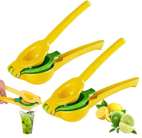 Exprimidor Limon Manual, 2 piezas Espremedor Citrinos, Exprimidor de Limas, Pequeño Manual Juicer 2 en 1, Lemon Squeezer, Apto para Limas/Naranjas/Cocina/Bar/Restaurante (7,3 cm de Diámetro)