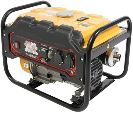 Generatore di corrente a benzina 2000 W 4 tempi portatile 220 V | 6,5 HP, 1,8 kW nominali, serbatoio 15 L, fino a 13 ore, AVR, uscita CC 12 V 8,3 A, protezione da sovraccarico