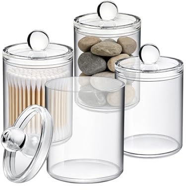 Contenedor de hisopos de algodón de 4 piezas,Soporte para bastoncillos de algodón