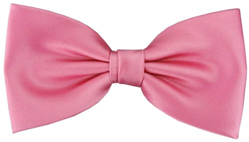TigerTie vorgebundene Fliege Schleife in hellpink Einfarbig Uni + Geschenkbox
