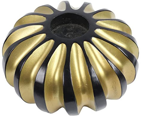 Adventslicht Weihnachtskerze Weihnachtsdeko Kerzenhalter Holz Teelicht Teelichthalter Adventsdeko Mango Holz Thailand Rund 15 cm Gold