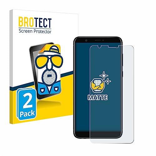 BROTECT Entspiegelungs-Schutzfolie für Huawei P smart 2018 (2 Stück) Matte Displayschutz-Folie, Anti-Reflex, Anti-Fingerprint
