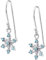 EYS JEWELRY Ohrhänger Damen Schneeflocke Weihnachts-Sterne X-mas 925 Sterling Silber Zirkonia blau Damen-Ohrringe