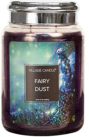Village Candle Fairy Dust 26 oz Glass Jar Scented Candle, Large