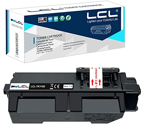 LCL TK-1160 Schwarz Tonerkartusche Kompatibel für Kyocera TK1160 TK-1160 Kompatibel für Kyocera Ecosys P2040dn P2040dw P2050dn (1er-Pack)