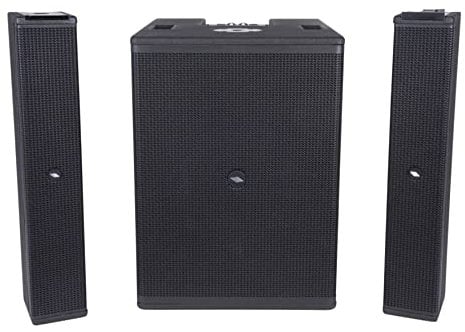 Proel SESSION6 - Sistema audio array a colonna da 2400W di picco con modulo MP3 USB SD e bluetooth stereo, Nero
