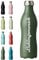 Dowabo Edelstahl Thermoflasche 500ml XXL Gravur Personalisiert mit Name oder Wunschtext - Olive