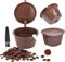 MEESOGA 3Pack Reusable Coffee Capsule Pods Compatible for Dolce Gusto Machines - Refillable Coffee Pods Coffee Filter Capsules Pod Cup with Coffee Spoon and Cleaning Brush, 54mm x 35mm