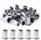 Gueenky 150 PZ Dadi Rivetti Filettati in Acciaio Inox, M5 Dadi Filettati a Testa Piatta, Assortimento Inserti Filettati Mobili in Legno (10 mm x 12 mm)