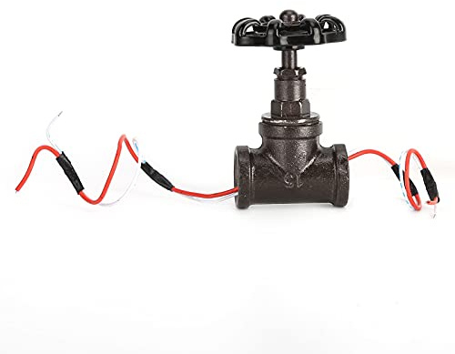 Steampunk Lamp Switch, Iron Vintage 1/2in Stop Valve Light Switch with Electric Wire Lamp Accessory Parts, for Table Pipe Lamp Bedroom Home School Office Living Room Industrial