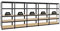 PROREGAL Mega Deal 5er-Set Schwerlastregale Slim Elephant 180x90x60cm mit 5 Ebenen Fachlast 350kg Schwarz