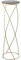 HowHomely Gold Blumenständer Metall 70 cm Hoch - Solider und Robuster Blumenhocker mit Eleganter Design - Moderner Pflanzenständer zur Dekoration Innenräumen