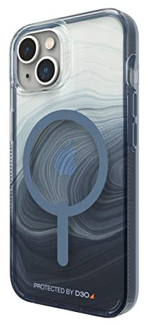 ZAGG Gear4 Milan Snap Case Apple iPhone 14, D3O Drop Protection Up to (13ft│4m), Wireless Charging Compatible, Reinforced Top, Bottom & Edges - Blue Swirl
