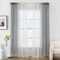 MIULEE Gardine Vorhänge Grau Transparente Wohnzimmer Modern Gardine Zweifarbiger Schiebevorhänge Vorhänge Gardinenschals Schlafzimmer 2er Set 140x260cm